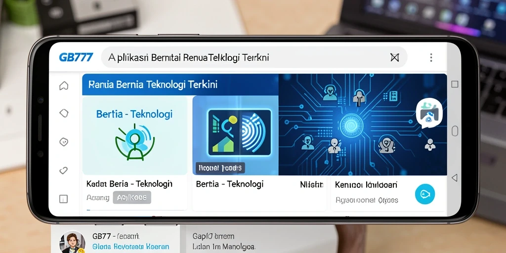 Antarmuka aplikasi GB777 menunjukkan beragam berita teknologi terkini.