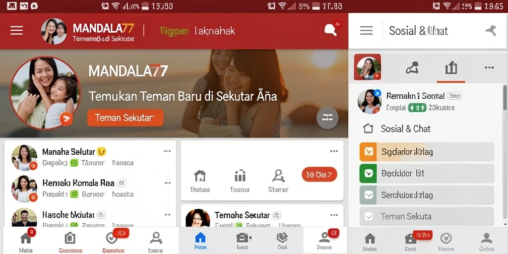 Tampilan antarmuka MANDALA77 yang ramah pengguna.