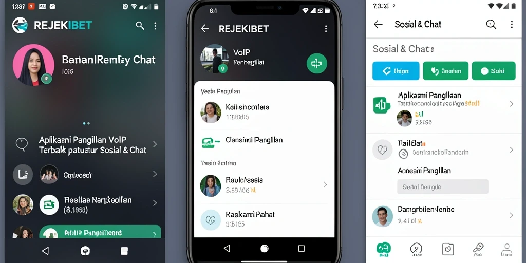 Tampilan antarmuka REJEKIBET untuk panggilan VoIP yang intuitif dan menarik.