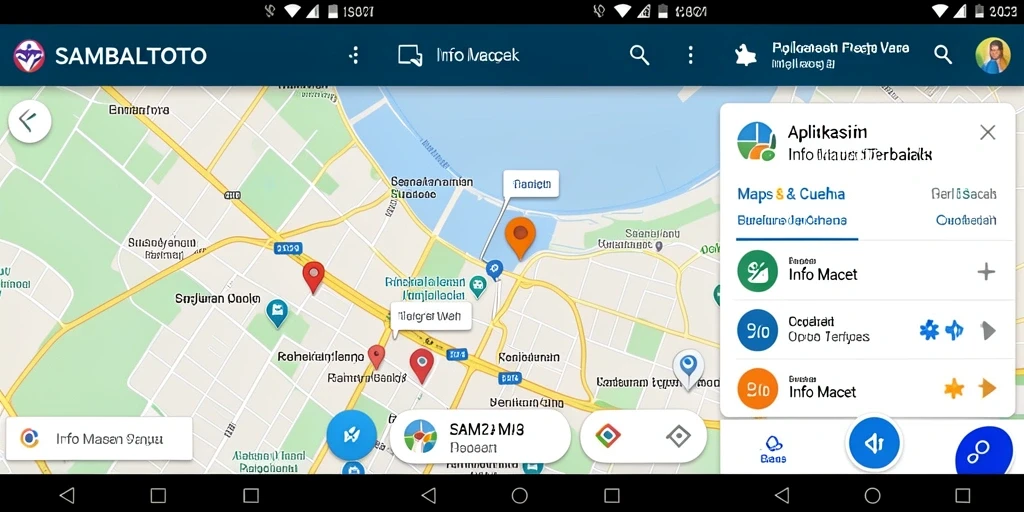 Screenshot antarmuka aplikasi Info Macet SAMBALTOTO yang jelas dan informatif.
