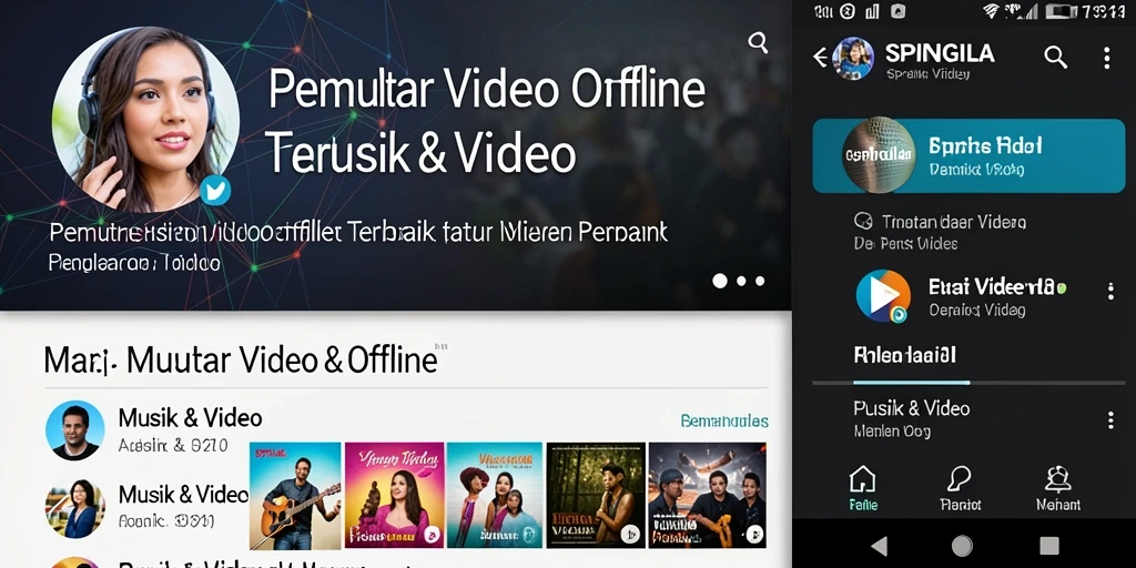Antarmuka user-friendly SPINGILA untuk Pemutar Video Offline.